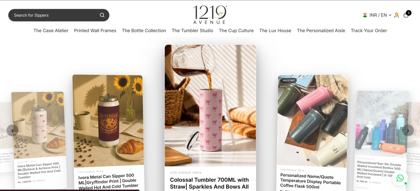 Aesthetic Drinkware Website website